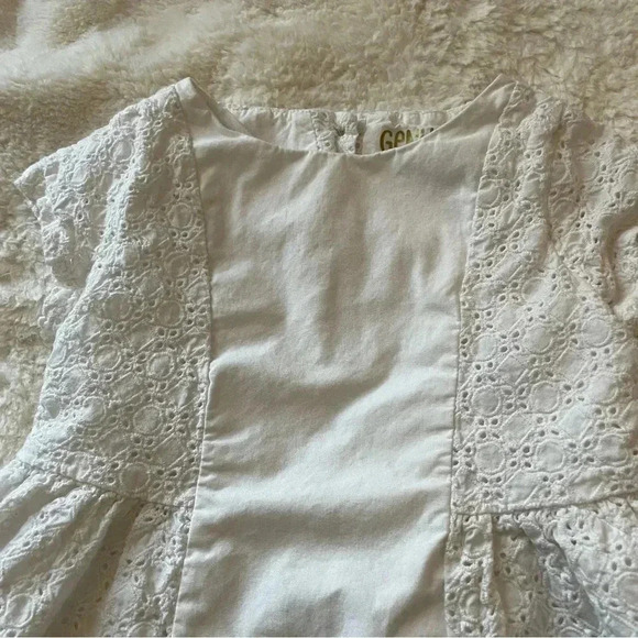 Genuine Kids from Oshkosh 2T peplum lace and button 100% cotton top​ - Picture 2 of 6